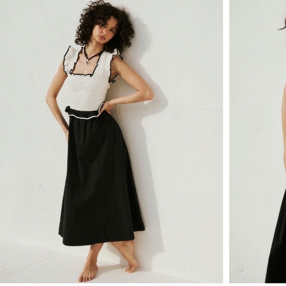 Free People Dresses & Skirts - Free People Tovi Midi Dress in Black & White